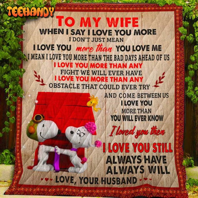 When Say Love You Snoopy 3D Quilt Blanket