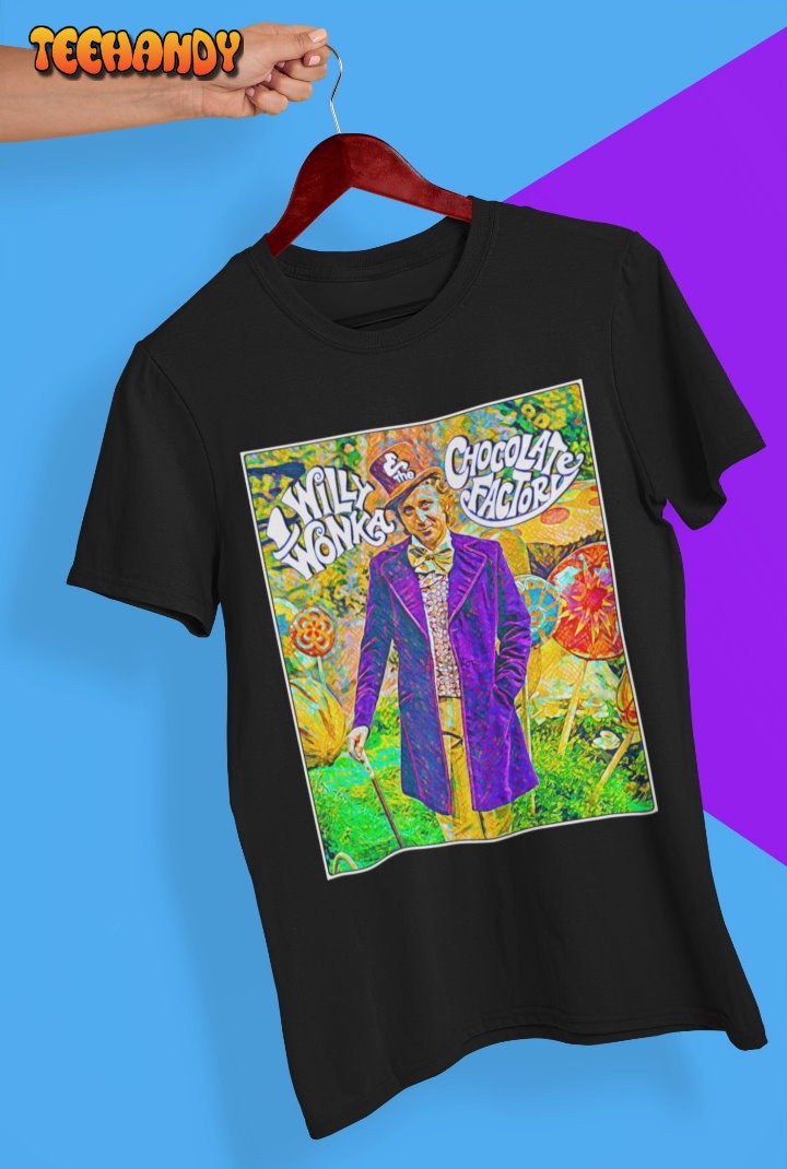 Willy Wonka and The Chocolate Factory Soft T-Shirt, Wonka Movie Poster T Shirt