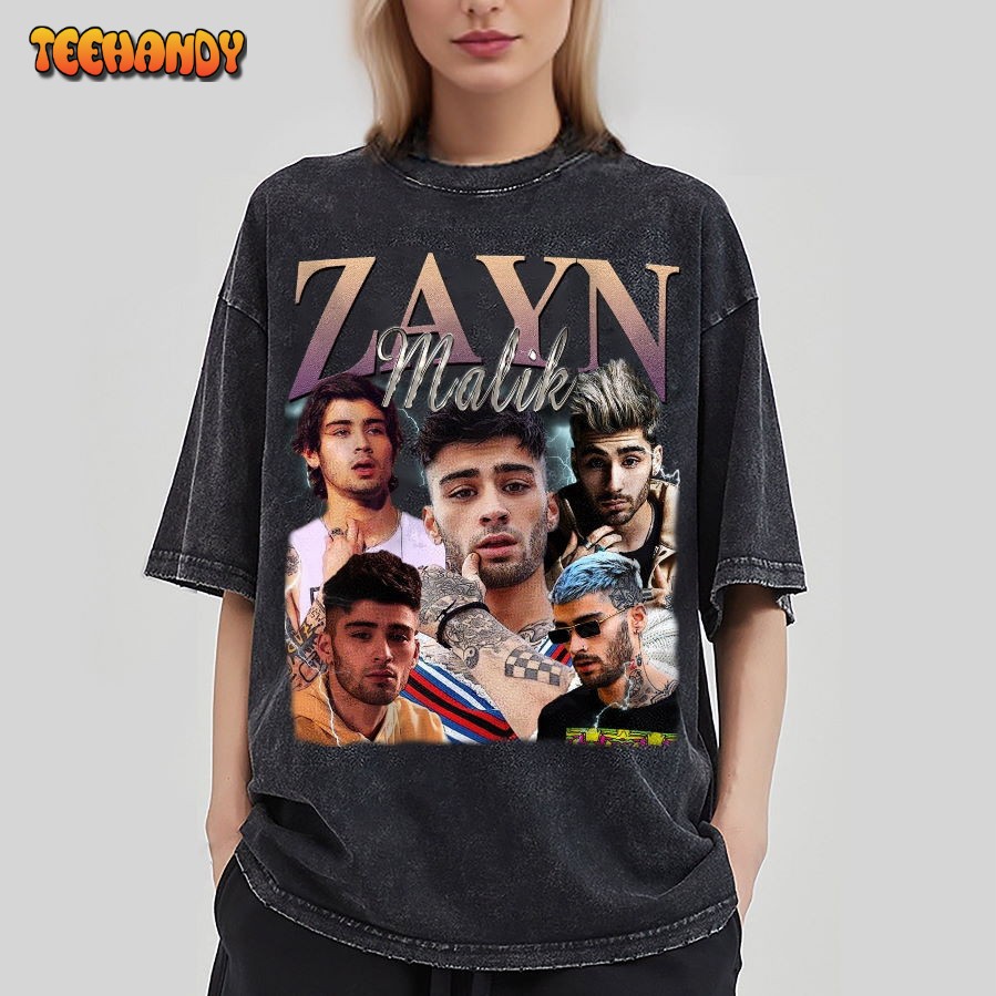 Zayn Malik Vintage Washed T-Shirt,Pop singer Homage Graphic T Shirt