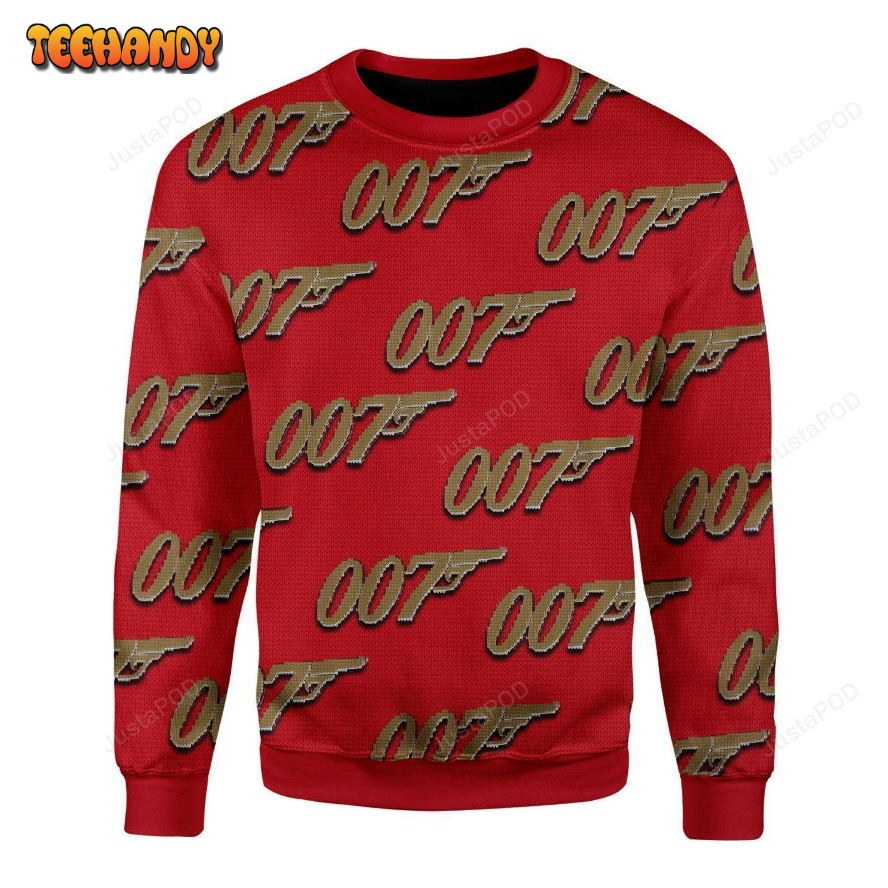 007 Detective Ugly Christmas Sweater, All Over Print Sweatshirt, Ugly Sweater