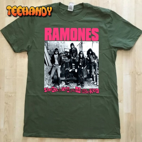 1977 Ramones Sheena Is A Punk Rocker T-Shirt, Ramones Tour 1977 T-Shirt