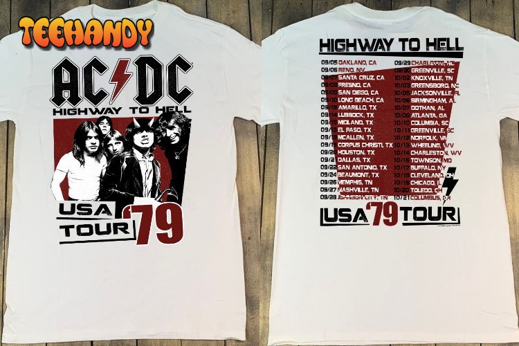 1979 ACDC Highway To Hell USA Tour T-Shirt, Highway To Hell ’79 Tour Shirt