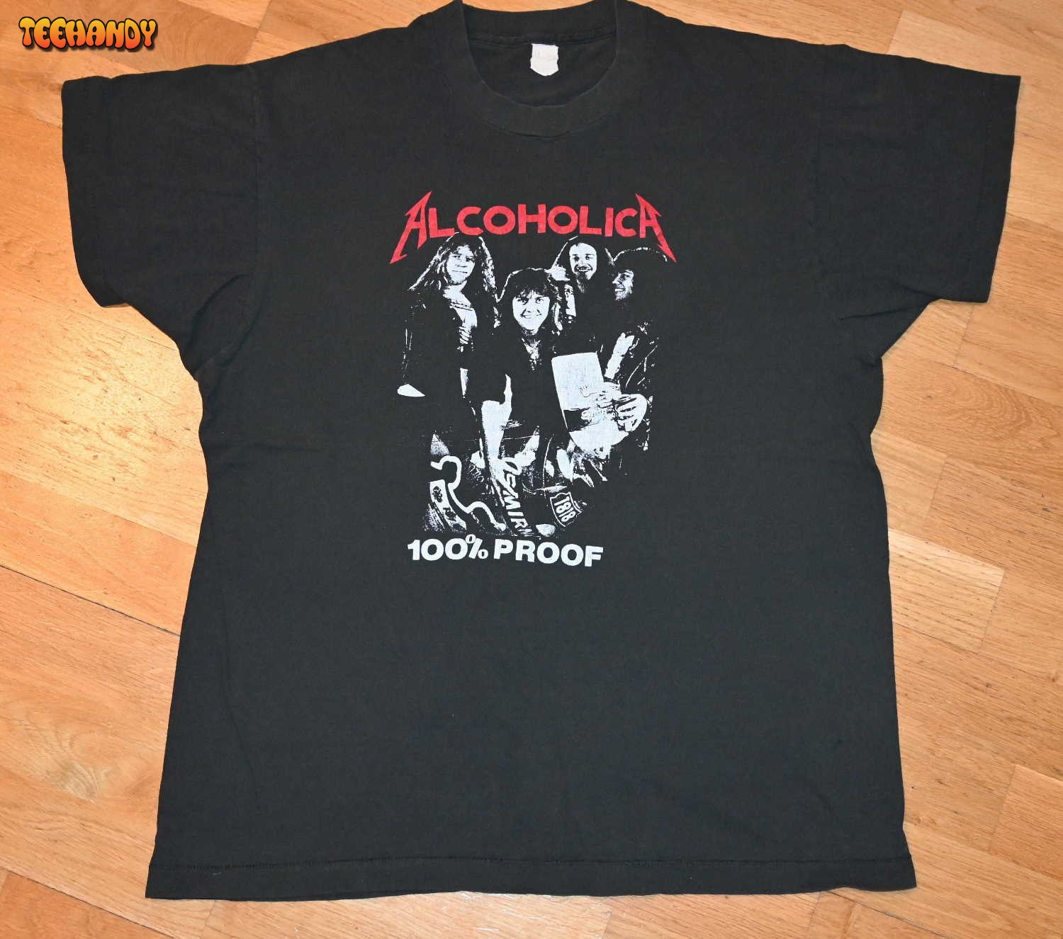 1980’s METALLICA vintage Rare Pushead Alcoholica 1980’s Tour T Shirt