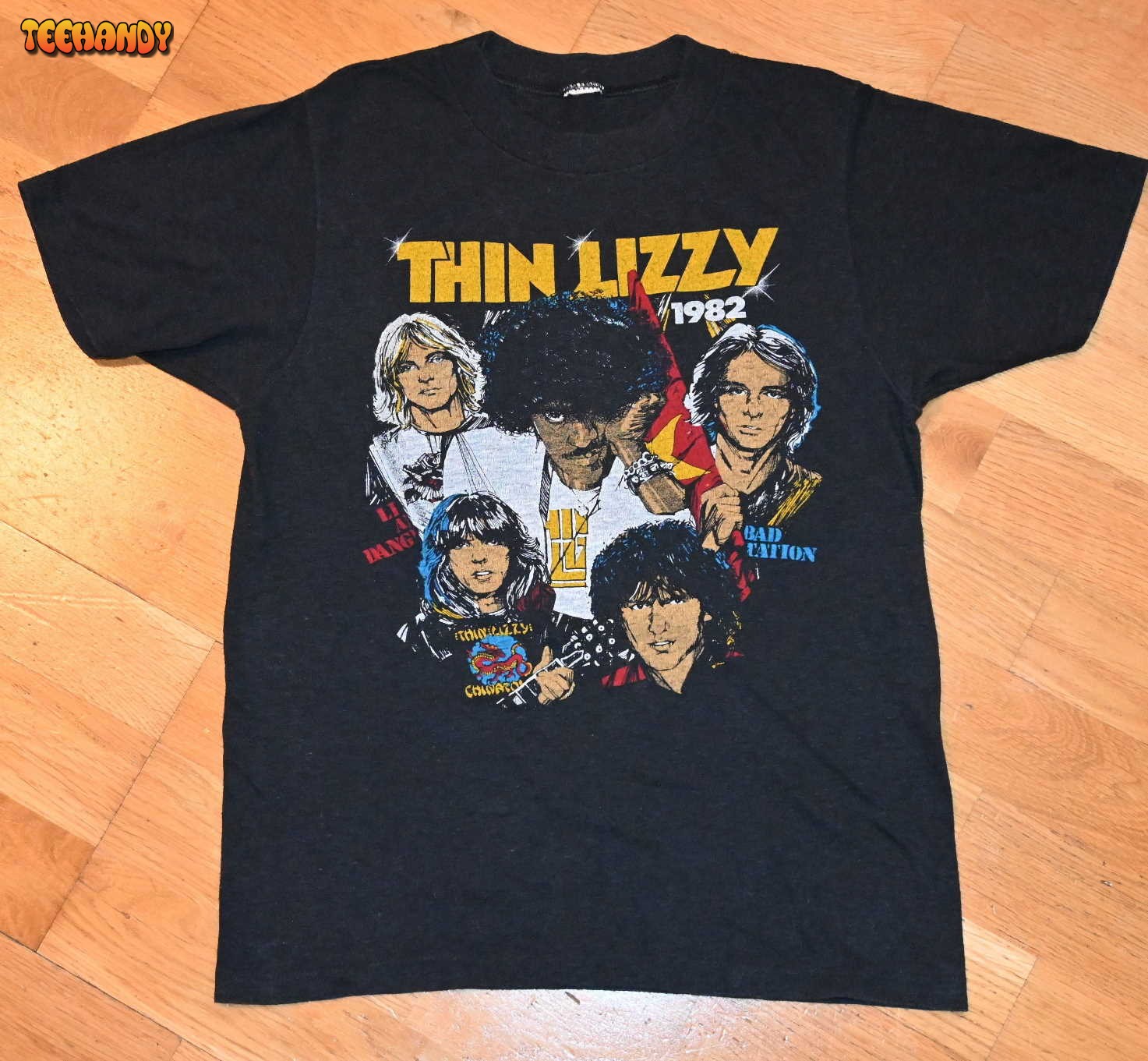 1982 THIN LIZZY vintage rare original 82 UK Tour concert rock band T Shirt