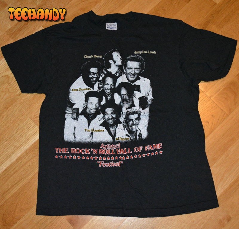 1987 CHUCK BERRY -Fats Domino -Jerry Lee Lewis -Carl Perkins T Shirt