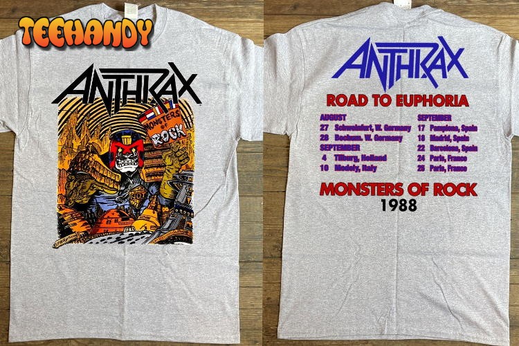 1988 Anthrax Road To Euphoria Monster Of Rock Tour T-Shirt