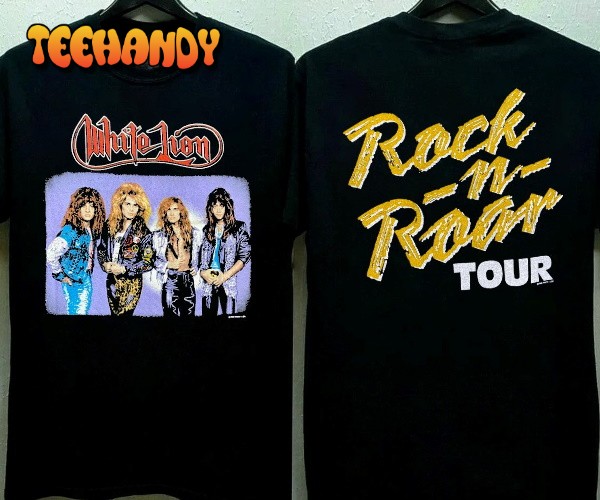 1988 White Lion Rock ‘N’ Roar Tour T-Shirt, White Lion 80s Tour T-Shirt