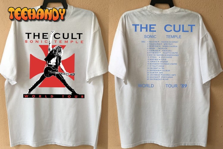 1989 The Cult Sonic Temple World Tour T-Shirt, The Cult Sonic Temple Tour Shirt