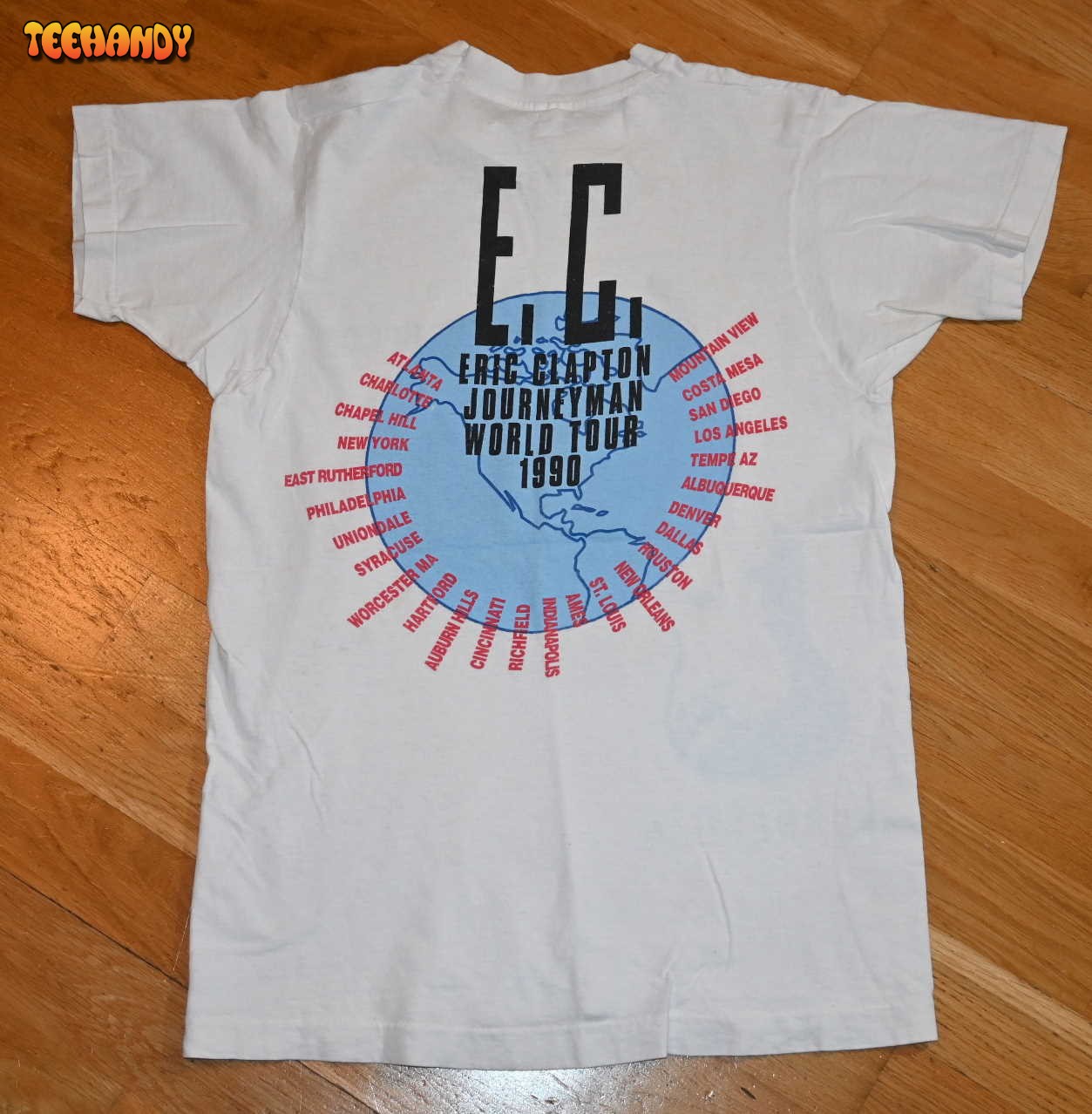 1990 ERIC CLAPTON vintage rock concert tour 1990’s original rare band T Shirt
