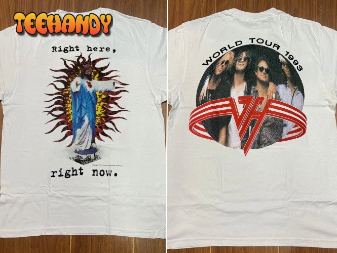 1993 Van Halen Right Here Right Now Tour T-Shirt, Van Halen Tour 1993 T-Shirt
