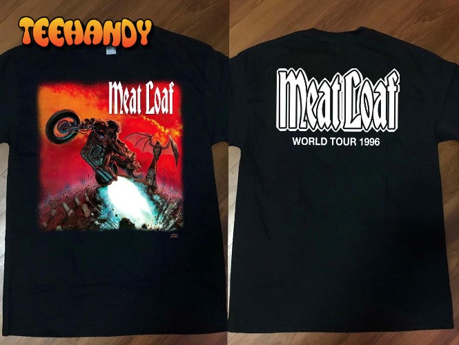 1996 Meat Loaf Bat Out Of Hell Tour T-Shirt, Meat Loaf World Tour 1996 T-Shirt