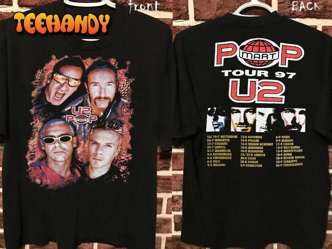1997 U2 Pop Mart Tour T-Shirt, U2 Rock Band Tour 1997 T-Shirt