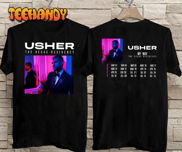 2023 Usher My Way The Vegas Residency Tour T-Shirt, Usher US Tour 2023 T-Shirt