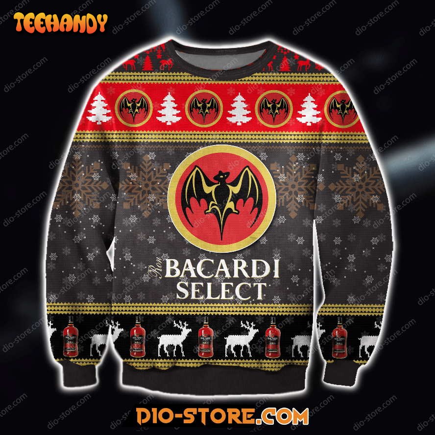 3D All Over Print Bacardi Select Rum Wine Ugly Christmas Sweater