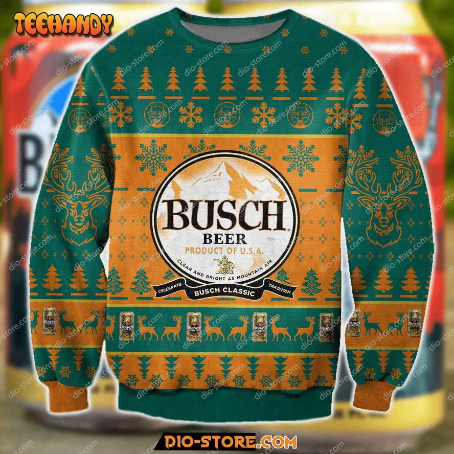 3D All Over Print Busch Buck Hunter Ugly Christmas Sweater, Ugly Sweater