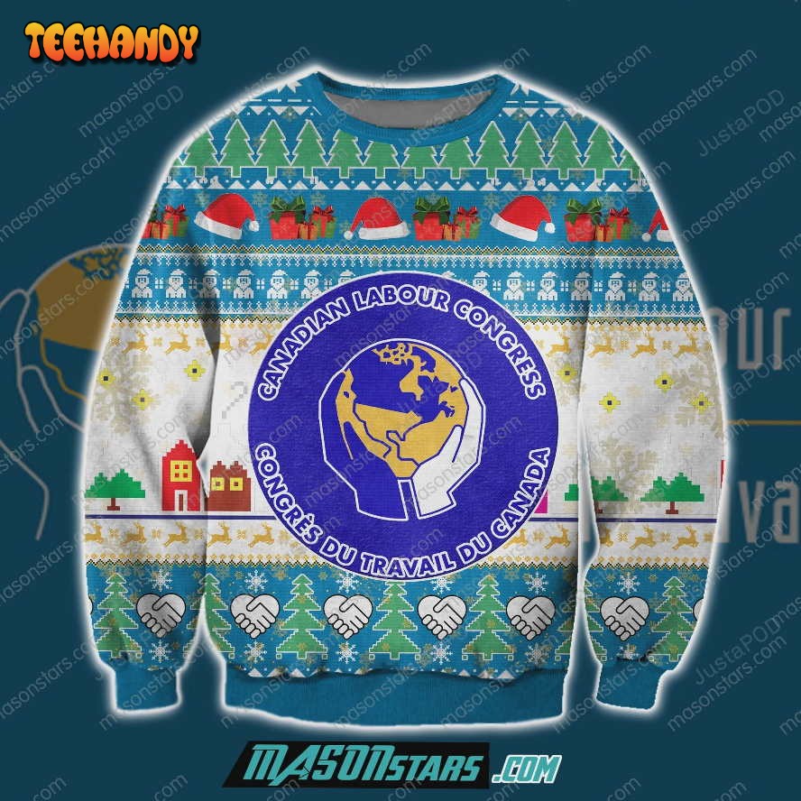 3D ALL OVER PRINT CANADIAN LABOUR CONGRESS UGLY SWEATER