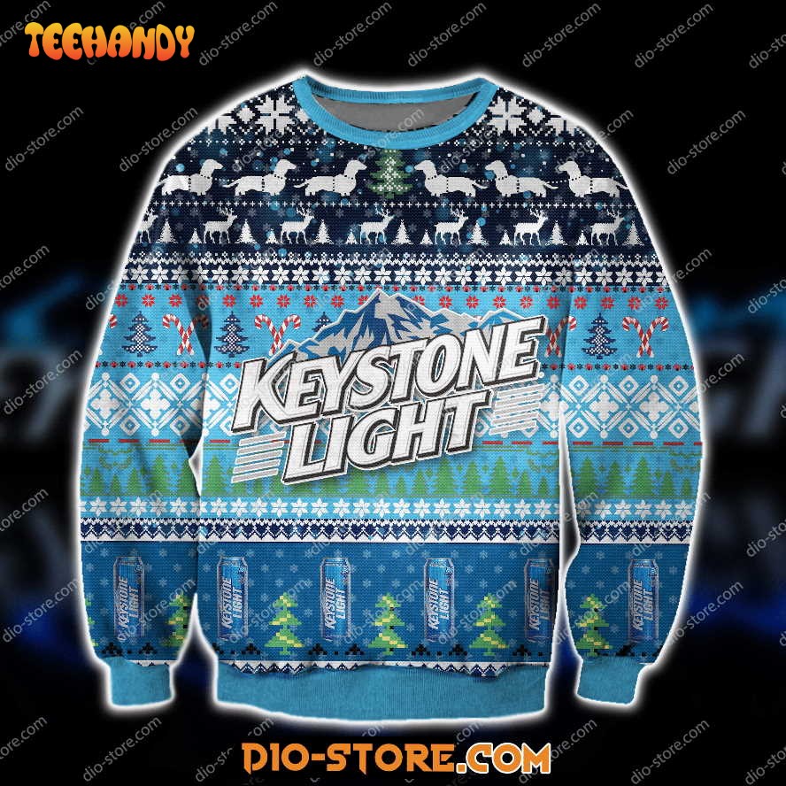 3D All Over Print Keystone Light Beer Ugly Christmas Sweater, Ugly Sweater