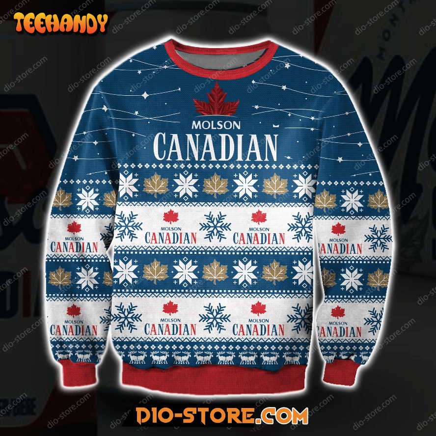 3D All Over Print Molson Canadian Ugly Christmas Sweater, Ugly Sweater