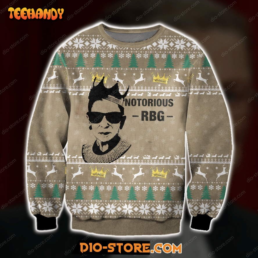 3D All Over Print Notorious R.B.G Ugly Christmas Sweater, Ugly Sweater