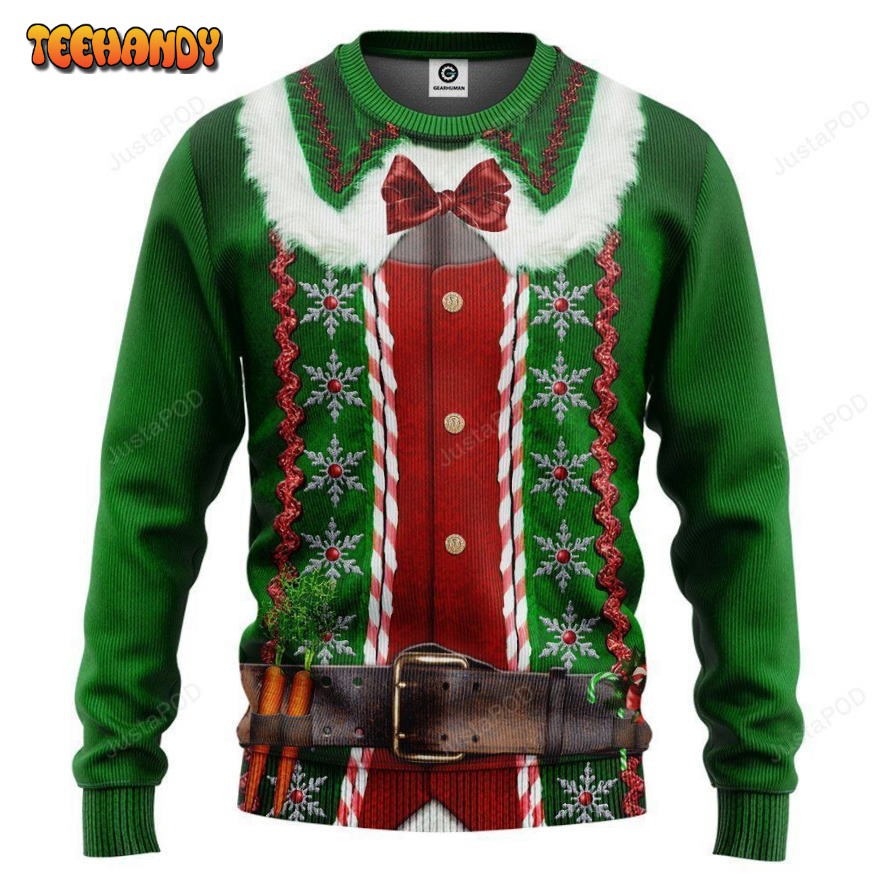 3D Christmas Elf Sweatshirt Ugly Sweater, Ugly Sweater, Christmas Sweaters