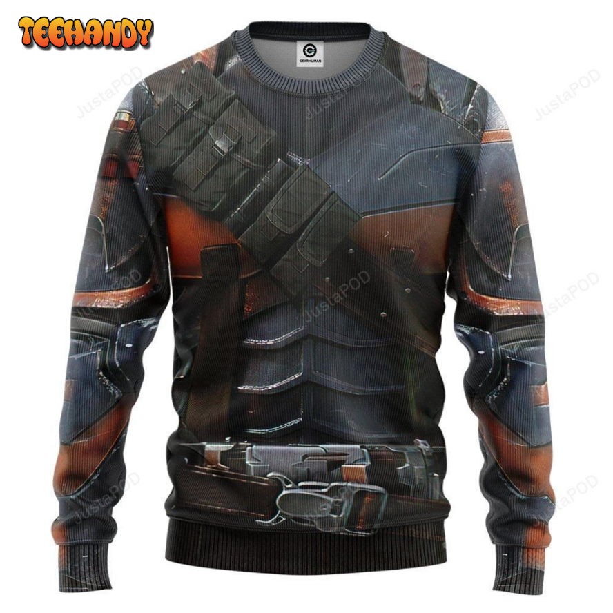 3D DC Deathstroke Suit Sweatshirt Ugly Sweater, Ugly Sweater