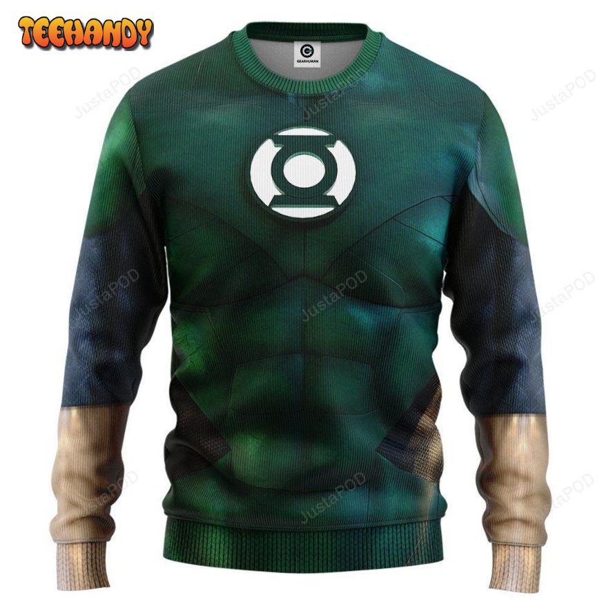 3D The Green Lantern Sweatshirt Ugly Sweater, Ugly Sweater