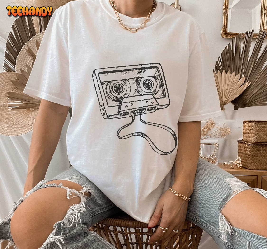 80s Vintage T Shirt, Cassette Tape t-shirt, Retro Women’s shirt