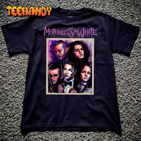 90s Motionless In White Band Concert Portrait Photo Painting T-Shirt