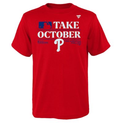 Philadelphia Phillies Take October Red 2023 Postseason Locker Room T-Shirt