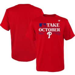 Philadelphia Phillies Take October Red 2023 Postseason Locker Room T Shirt1