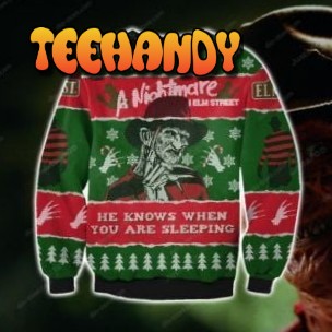 A Nightmare On Elm Street Knitting Ugly Christmas Sweater, Ugly Sweater