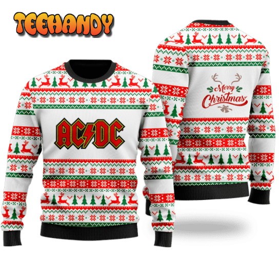 ACDC Merry Christmas Ugly Christmas Sweater, All Over Print Sweatshirt