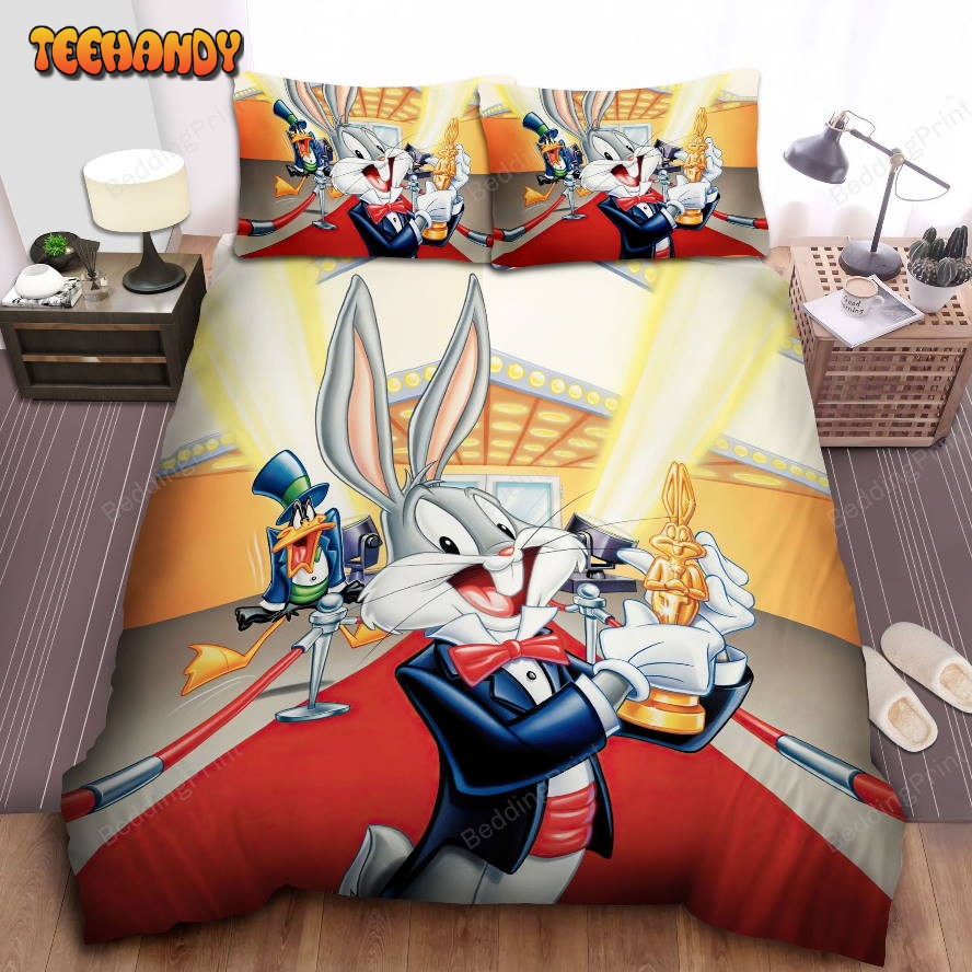 Actor Bugs Bunny Winning A Gold Statue Duvet Cover Bedding Sets