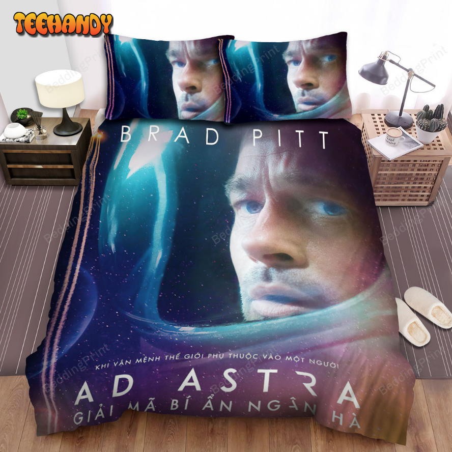 Ad Astra Movie Poster 4 Bed Sheets Duvet Cover Bedding Sets