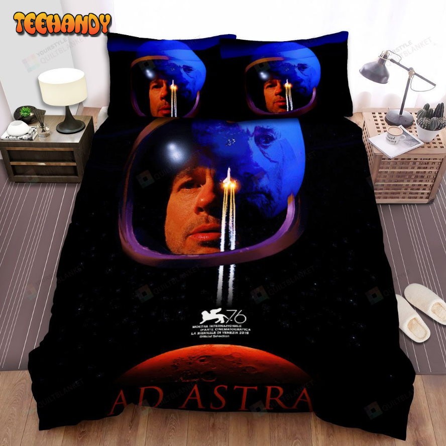 Ad Astra Movie Poster Art Bed Sheets Duvet Cover Bedding Sets