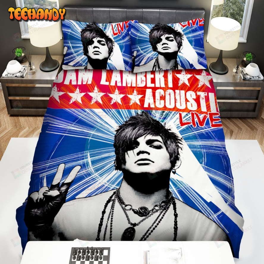 Adam Lambert Acoustic Live Album Cover Spread Comforter Bedding Sets