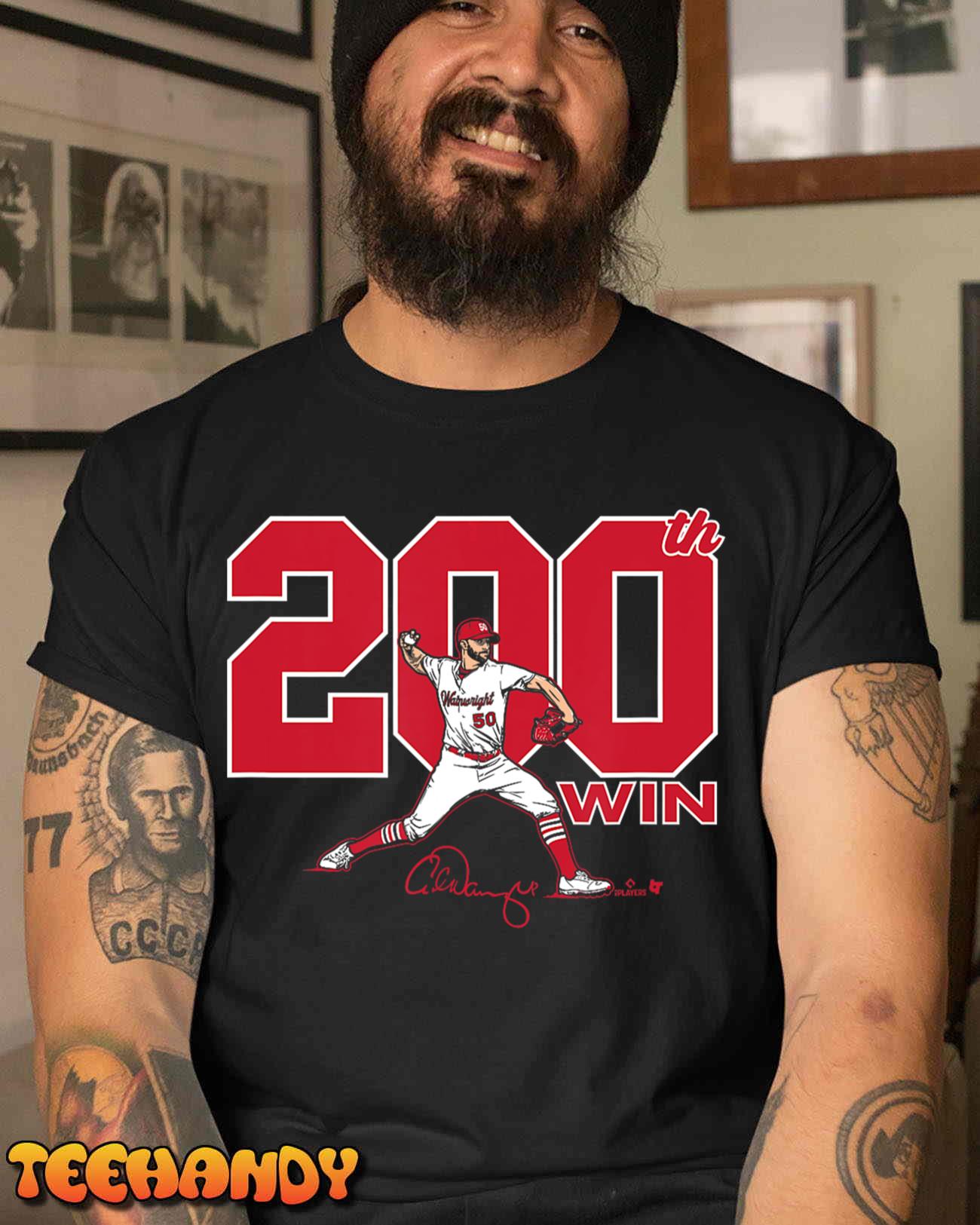 Adam Wainwright – 200 Wins – St. Louis Baseball T-Shirt