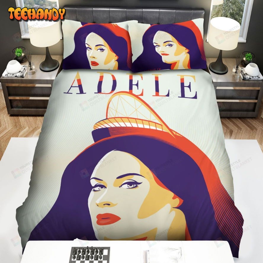 Adele London Uk Concert Poster Spread Comforter Duvet Cover Bedding Sets