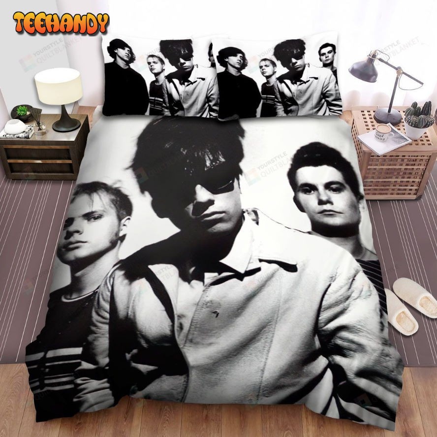 Adorable Music Band Black And White Spread Comforter Bedding Sets