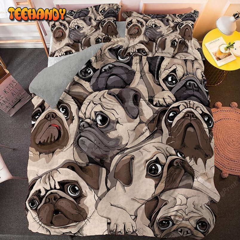 Adorable Pug Dog Bed Sheets Duvet Cover Bedding Sets