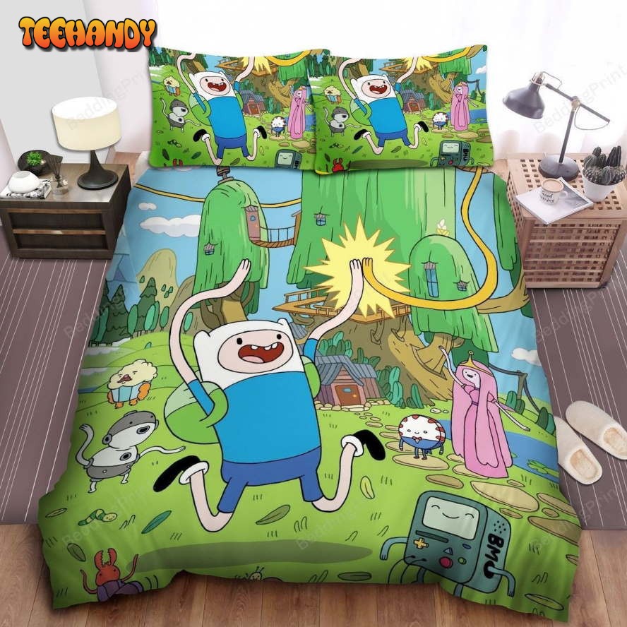 Adventure Time, Hi-Five My Friend Bed Sheets Duvet Cover Bedding Sets