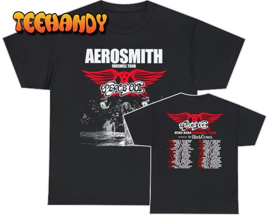 Aerosmith 2023 – 2024 Peace Out Farewell Tour Band Photo Shirt