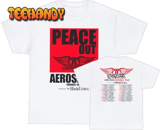 Aerosmith 2023 – 2024 Peace Out Farewell Tour with The Black Crowes Tour Shirt