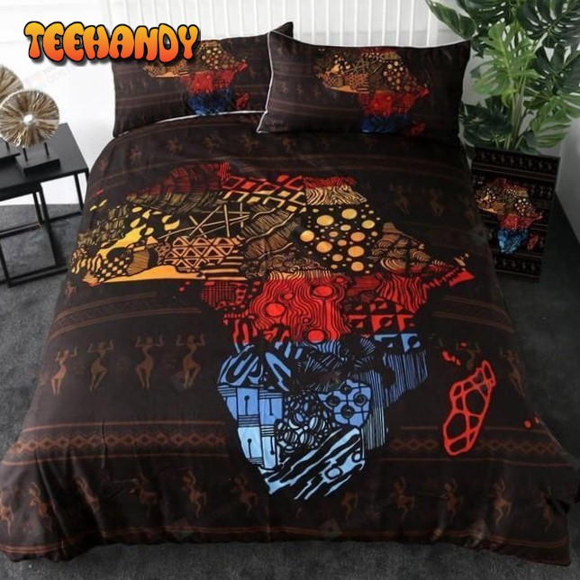 African Map Bed Sheets Spread Duvet Cover Bedding Sets