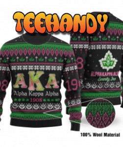 AKA Alpha Kappa Alpha 1908 Sorority Inc Ugly Christmas Sweater