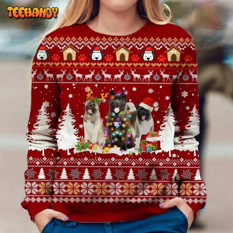 Akita Ugly Sweater, Ugly Sweater, Christmas Sweaters, Hoodie, Sweater