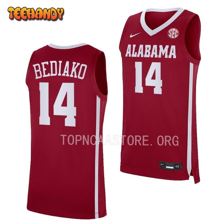 Alabama Crimson Tide Charles Bediako Crimson College Basketball Jersey