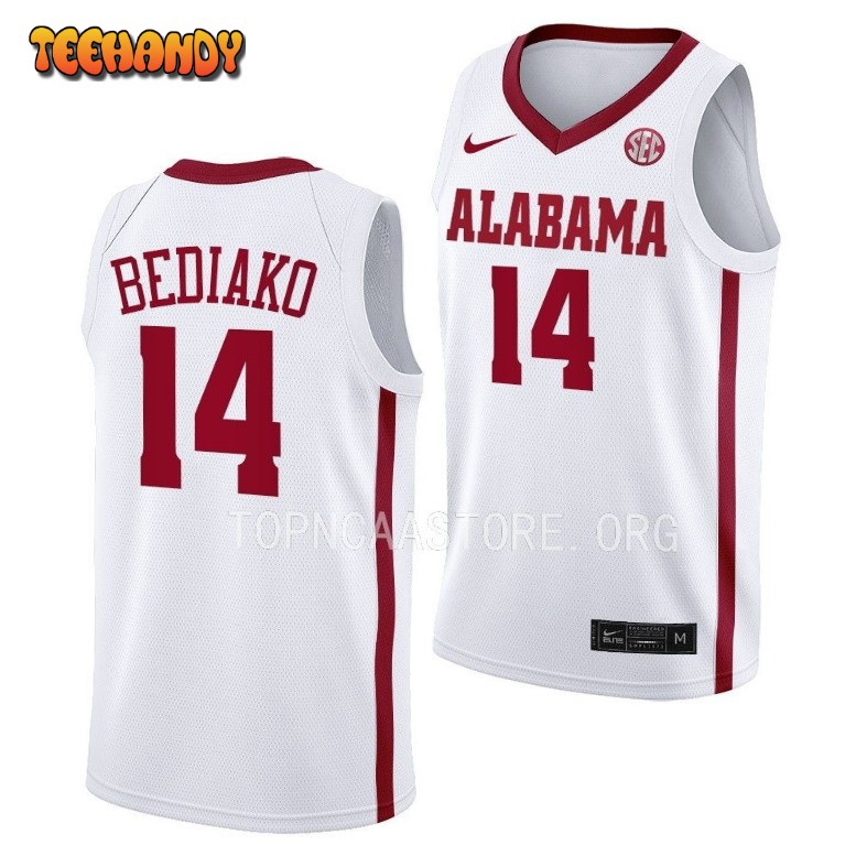 Alabama Crimson Tide Charles Bediako White College Basketball Jersey