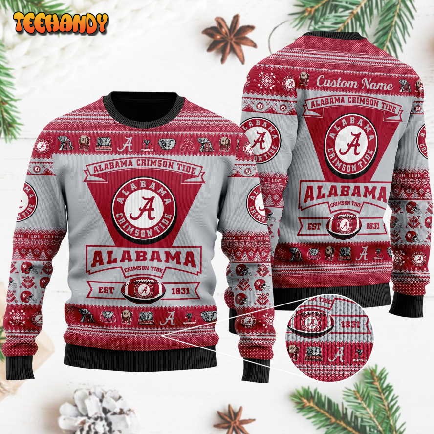 Alabama Crimson Tide Football Team Logo Personalized Ugly Sweater