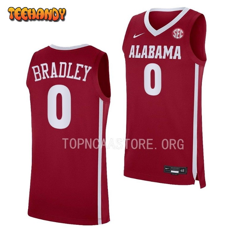 Alabama Crimson Tide Jaden Bradley Crimson College Basketball Jersey